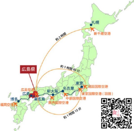 日本广岛地理位置图片